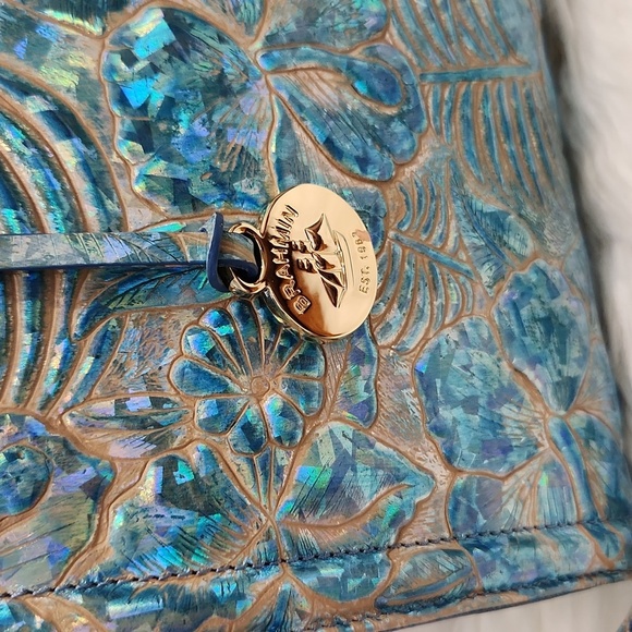 🔹️Brahmin 🔹️Small Caroline Serenity Sonic Genuine Leather Bag  (Pre-owned) - Picture 3 of 12